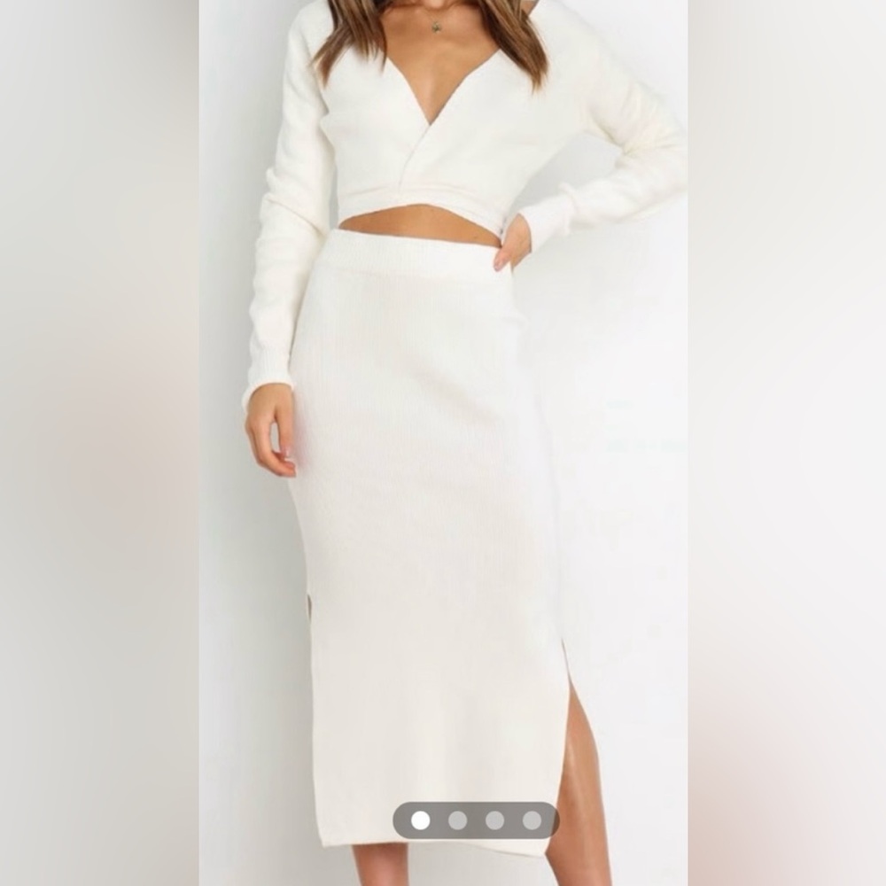 Petal & Pup 2PC Rust Wrap Sweater Top & Maxi Skirt - Picture 4 of 6